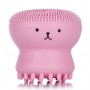 Силиконовая щеточка для умывания Just Kawaii Octopus розовая