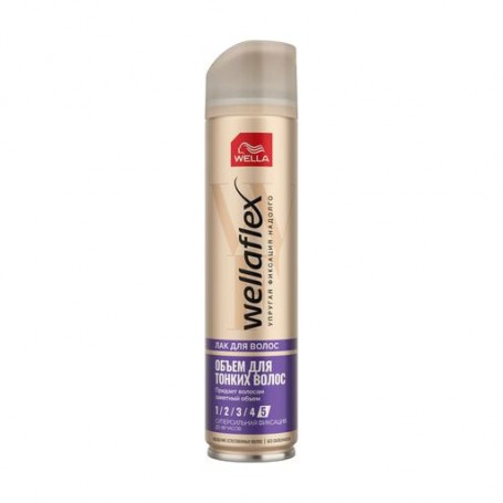 Лак для волос WELLA Wellaflex Объем для тонких волос, суперсильной фиксации, 250 мл