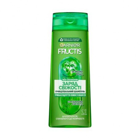 Шампунь Garnier Fructis Заряд Свежести, для волос склонных к жирности, 400 мл