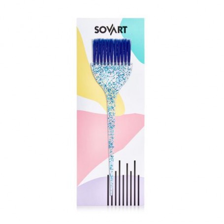 Кисть для окрашивания волос Sovart Синяя, 1 шт