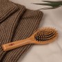 Расческа массажная K.O.S овальная, из бамбука