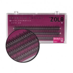 Накладные ресницы пучковые Zola Premium Lashes Birdtail, C 0.10, 12 мм