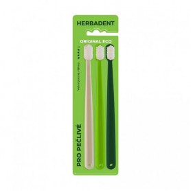 Набор зубных щеток Herbadent Original Eco супер мягкая, 3 шт