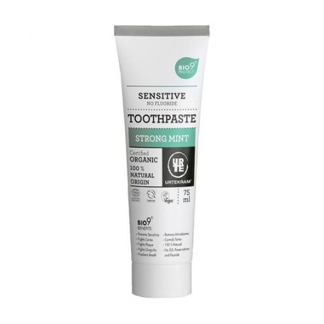 Органическая зубная паста Urtekram Sensitive Strong Mint Organic Toothpaste Сильная мята, 75 мл