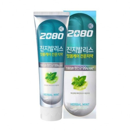 Зубная паста Kerasys Dental Clinic 2080 Herbal Mint Toothpaste с экстрактом гинкго билоба, 120 г