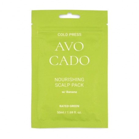 Питательная маска для кожи головы Rated Green Cold Press Avocado Nourishing Scalp Pack, 50 мл