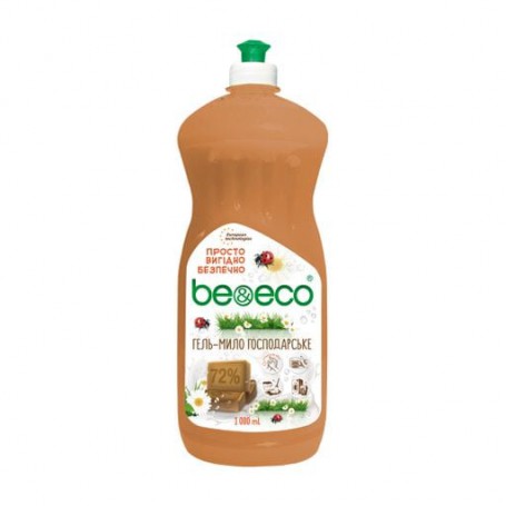 Жидкое хозяйственное мыло Be&Eco коричневое, 1 л