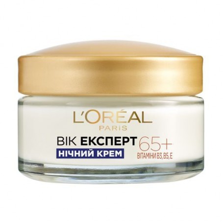 Ночной крем для лица L'Oreal Paris Возраст эксперт, против морщин, 65+, 50 мл