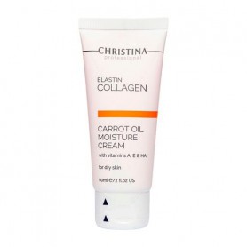 Увлажняющий крем для лица Christina Elastin Collagen Carrot Cream with Vitamins A, E & HA, для сухой кожи, 60 мл