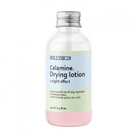 Лосьон локального действия от прыщей и покраснений Hollyskin Calamin. Drying Lotion с мгновенным действием за 1 ночь, 15 мл