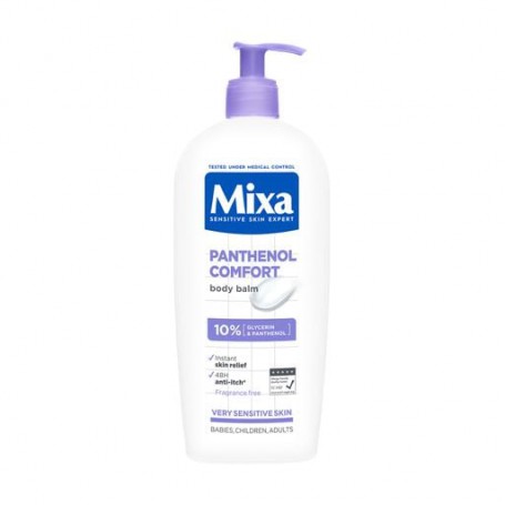 Бальзам Mixa Panthenol Comfort Body Balm для увлажнения и успокоения очень чувствительной кожи тела взрослых, детей и младенцев,
