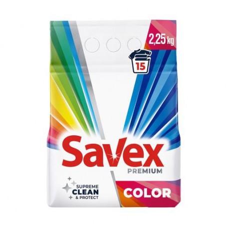 Стиральный порошок Savex Premium Color, 15 стирок, 2.25 кг