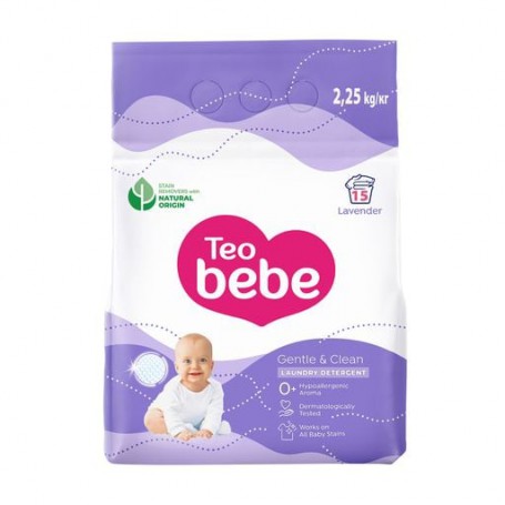 Стиральный порошок Teo Bebe Gentle & Clean Lavender для детских вещей, 15 стирок, 2.25 кг