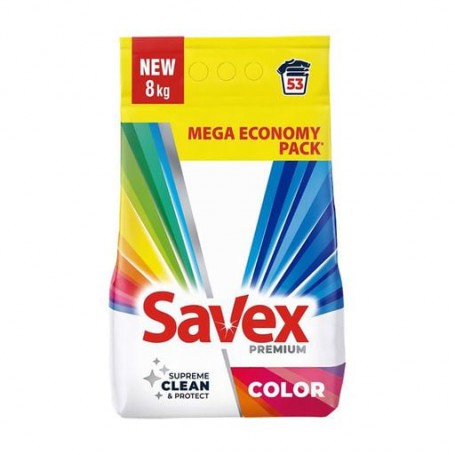 Стиральный порошок Savex Premium Color, 53 стирки, 8 кг