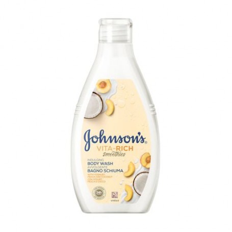 Гель для душа JOHNSON'S Vita-Rich Смузи, с йогуртом, кокосом и экстрактом персика, 750 мл