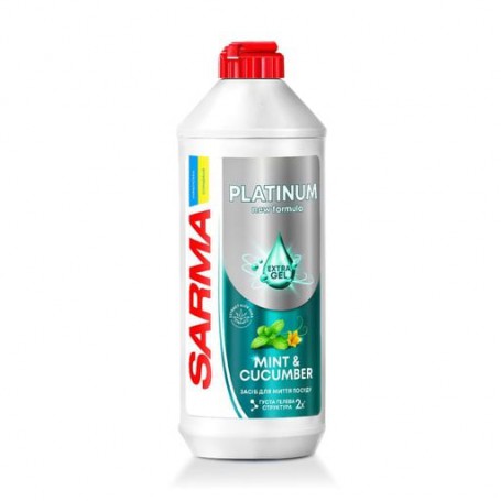 Средство для мытья посуды Sarma Platinum Mint & Cucumber, 500 мл