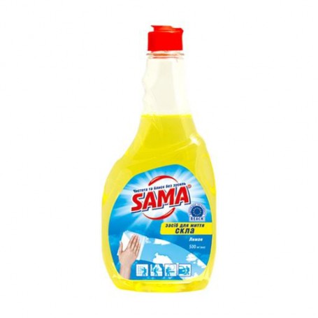 Средство для мытья стекла Sama Лимон, 500 мл (запаска)