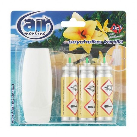 Освежитель воздуха Air Menline Seychelles Vanilla (диспенсер, 1 шт + аппликатор, 3*15 мл)