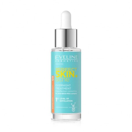 Ночная сыворотка-терапия для лица Eveline Cosmetics Perfect Skin.acne с 5% комплексом кислот, 30 мл