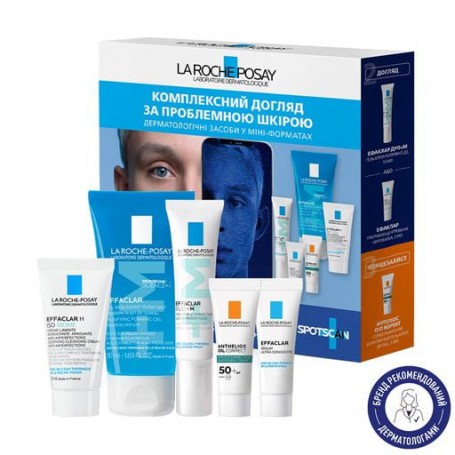 Набор La Roche-Posay Комплексный уход за проблемной кожей лица, 5 продуктов
