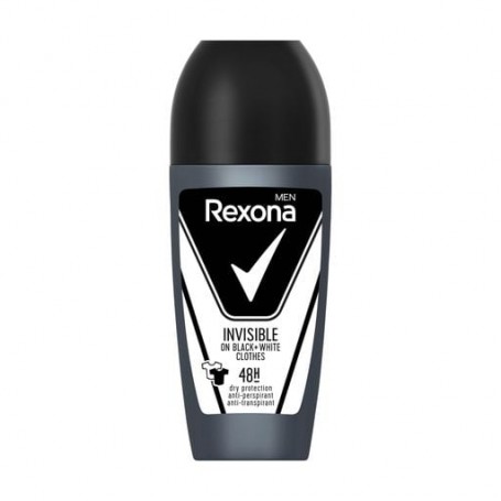 Шариковый антиперспирант Rexona Men Invisible, невидимый на черном и белом 48Н, мужской 50 мл