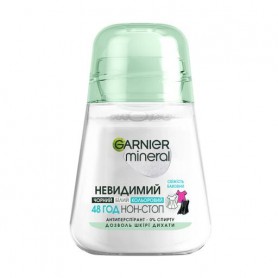 Шариковый антиперспирант Garnier Mineral Невидимый, Свежесть хлопка, 48Н, женский, 50 мл
