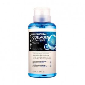 Очищающая вода для лица FarmStay Pure Natural Collagen Cleansing Water с коллагеном, 500 мл