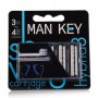 Сменные картриджи для бритья MAN KEY Hybrid 3 мужские, 3 лезвия, 4 шт