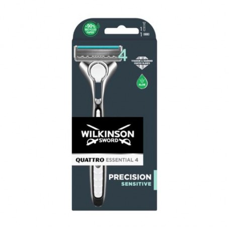 Станок для бритья мужской Wilkinson Sword Quattro Titanium Sensitive с 1 сменным картриджем