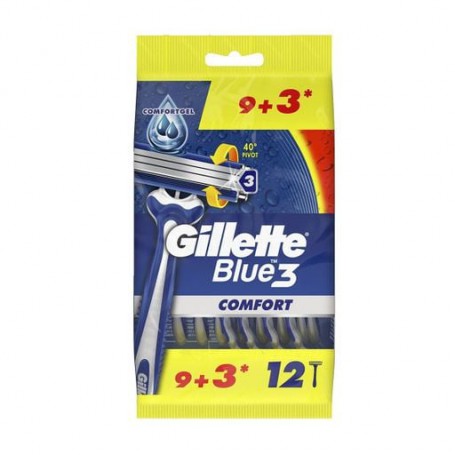 Одноразовые станки для бритья мужские (бритвы) Gillette Blue3 Comfort, 12 шт