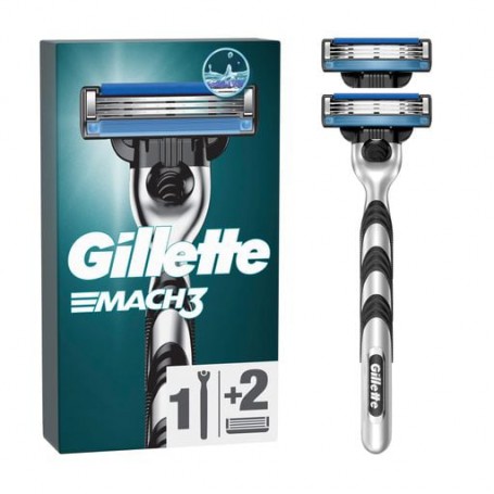 Станок для бритья мужской (бритва) Gillette Mach3 с 2 сменными картриджами