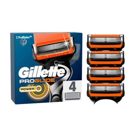 Сменные картриджи для бритья мужские (лезвия) Gillette Fusion ProGlide Power, 4 шт