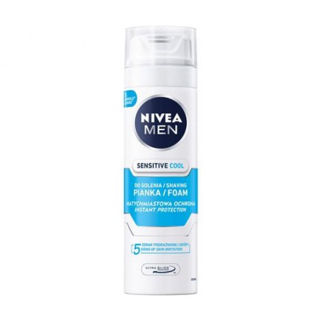 Охлаждающая пена для бритья NIVEA MEN для чувствительной кожи, мужская, 200 мл