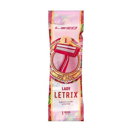 Одноразовый станок для бритья Lezo Letrix 3 лезвия, женский, 1 шт
