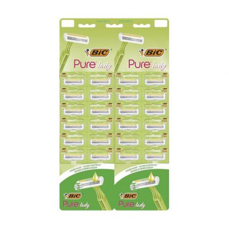 Одноразовые станки для бритья BIC Pure 3 Lady Green женские, 24 шт