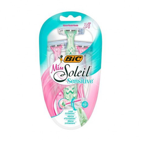 Набор женских бритв BIC Miss Soleil без сменных катриджей, 3 лезвия, розовые, 10 шт