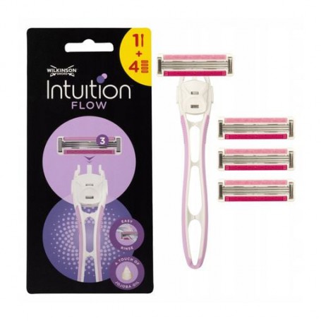 Станок для бритья женский Wilkinson Sword Intuition Flow с 4 сменными картриджами