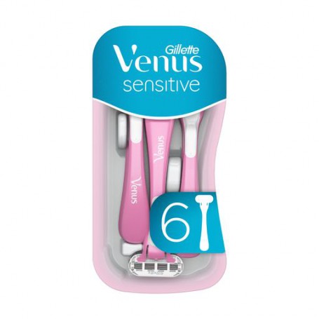 Одноразовые станки для бритья женские Gillette Venus Sensitive Skin Elixir, 6 шт
