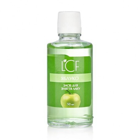 Средство для снятия лака LCF с ароматом зеленого яблока, 50 мл