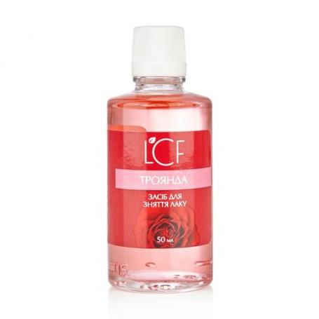 Средство для снятия лака LCF с ароматом розы, 50 мл
