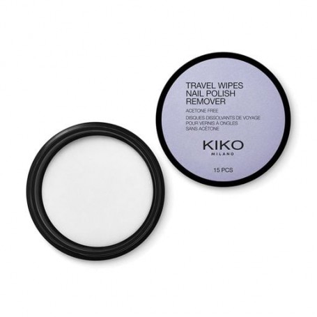 Салфетки для снятия лака Kiko Milano Travel Wipes Nail Polish Remover, 15 шт