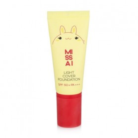 Тональный крем для лица Missai Light Cover Foundation SPF 50+ PA+++, 1 Light Beige, 30 мл