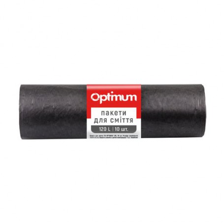 Пакеты для мусора Pro Service Optimum LD черные 70*100см, 120 л, 10 шт