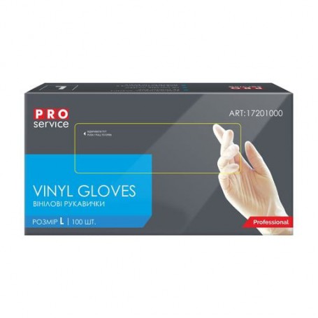 Виниловые перчатки Pro Service Professional размер L, 100 шт