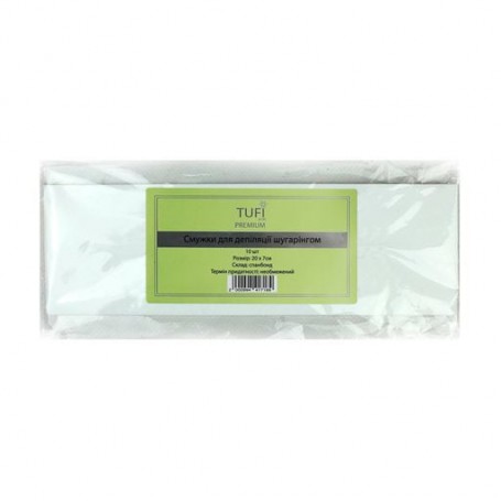 Полоски для депиляции шугарингом Tufi Profi Premium, 20*7 см, 10 шт
