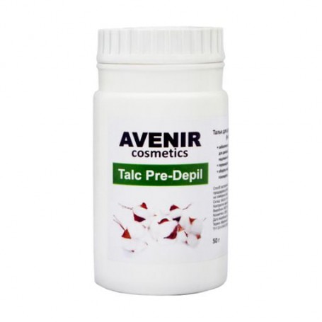 Тальк для депиляции и шугаринга Avenir Cosmetics Talc Pre-Depil нейтральный, 50 г