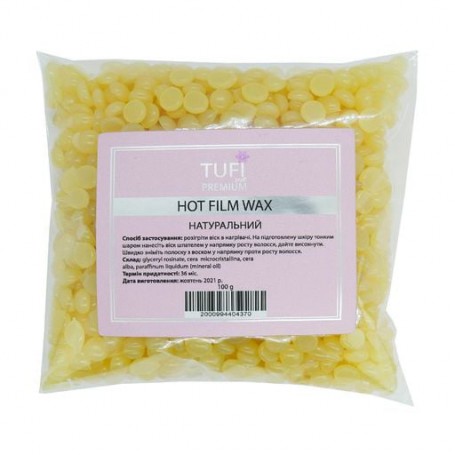 Горячий полимерный воск в гранулах Tufi Profi Premium Hot Film Wax Натуральный, 100 г