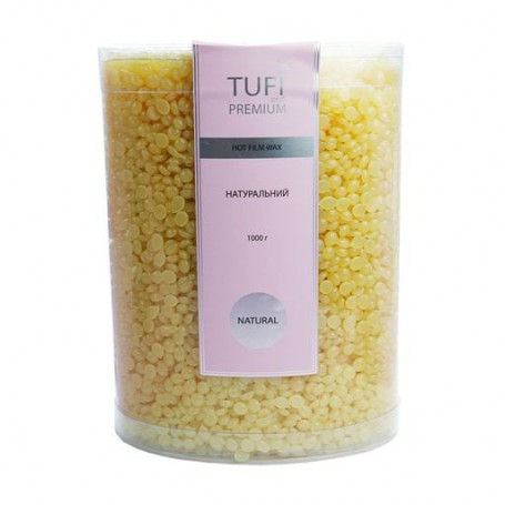 Горячий полимерный воск для депиляции Tufi Profi Premium Hot Film Wax в гранулах, натуральный, 1 кг