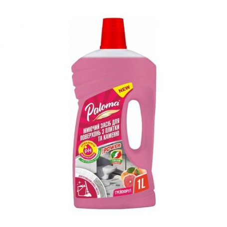 Средство для мытья поверхностей из камня и плитки Paloma Extra Power Грейпфрут, 1 л