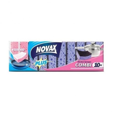 Кухонные губки NOVAx Combi с крупными порами, 10 шт